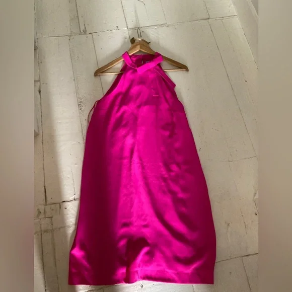 Cece bright pink shift dress bow neck size 6 - Picture 3 of 7